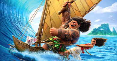 Dettaglio del poster cinematografico di "Oceania" della Walt Disney Pictures.