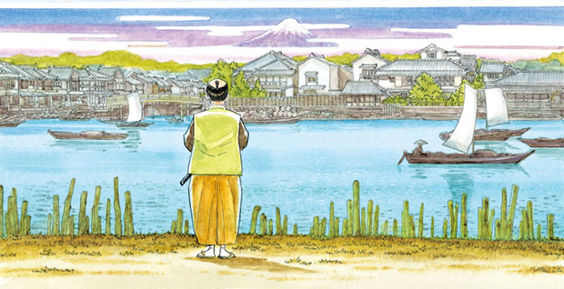 Vignetta di "Furari - Sulle orme del vento" di Jiro Taniguchi.