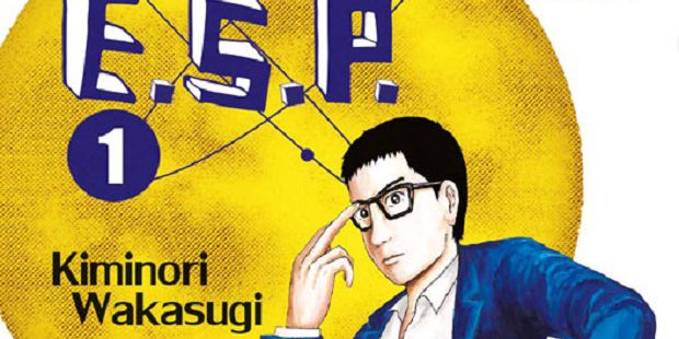 Dettaglio della copertina italiana di "E.S.P. Attenti! Sono un esper!" di Kiminori Wakasugi.
