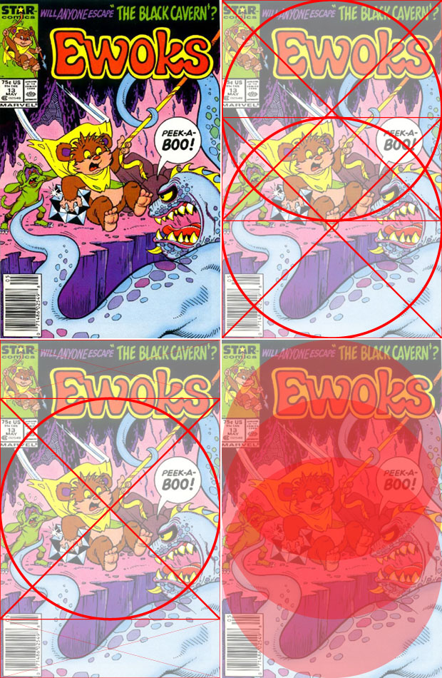 Analisi di una copertina di "Ewoks" di David Manak e Warren Kremer.