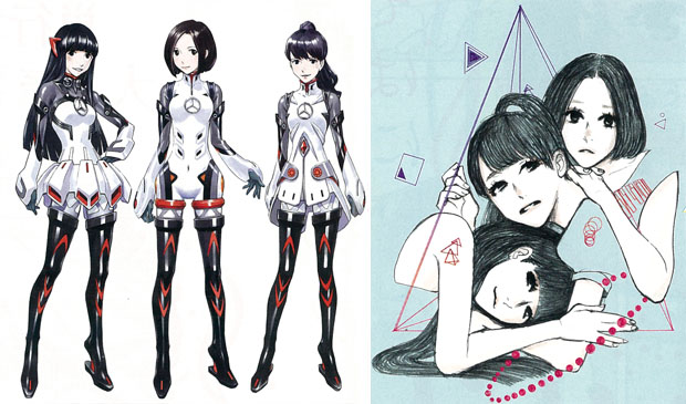 Illustrazioni di Yoshiyuki Sadamoto e Nemu Yoko dedicate alle Perfume su "Big Comic Spirits".
