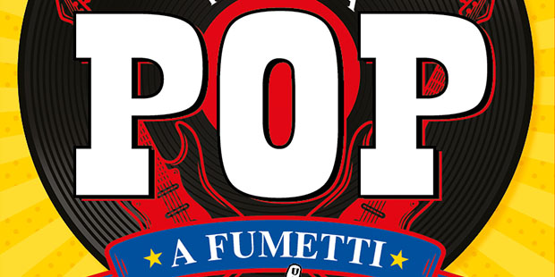 Dettaglio della copertina de "La storia della musica pop a fumetti" di Enzo Rizzi.
