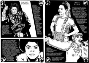 Tavole de "La storia della musica pop" di Enzo Rizzi.