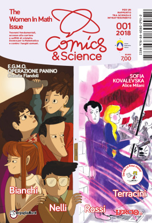 Copertina di "Comics&Science: The Women in Math" dedicato al rapporto fra le donne e la matematica.