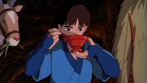 Fotogramma da "Principessa Mononoke" di Hayao Miyazaki.