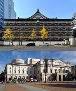 Confronto fra il Nuovo Teatro Kabuki di Osaka e il Teatro alla Scala di Milano.