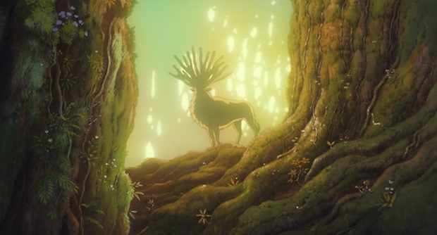 Fotogramma da "Principessa Mononoke" di Hayao Miyazaki.