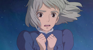 Fotogramma dal film "Il castello errante di Howl" di Hayao Miyazaki.