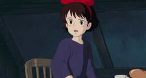 Fotogramma dal film "Kiki - Consegne a domicilio" di Hayao Miyazaki.