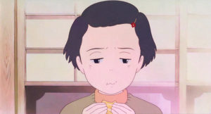 Fotogramma dal film "Pioggia di ricordi" di Isao Takahata.