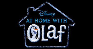 Logo della serie di cortometraggi "At Home with Olaf" dei Walt Disney Animation Studios.