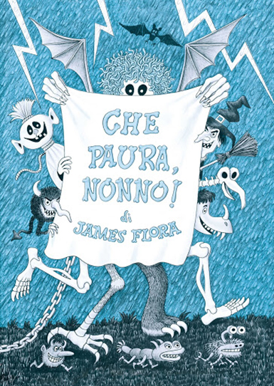Copertina di "Che paura, nonno!" di James Flora.
