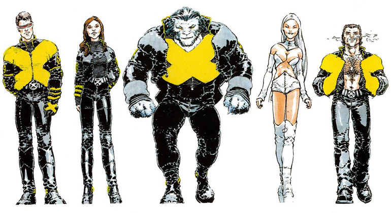 Personaggi di "X-Men" illustrati da Frank Quitely.