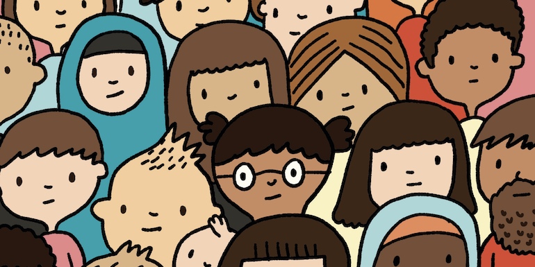 Dettaglio da una tavola di "Cos'è un rifugiato?" di Elise Gravel.