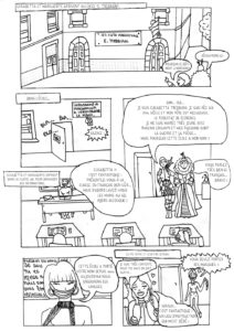 Tavola dal volume "Le sette avventure illustrate franco-italiane / Les sept aventures illustrées franco-italiennes".