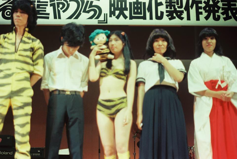 Mamoru Nagano, Maria Kawamura e altri all'evento promozionale per la serie animata "Lamù".