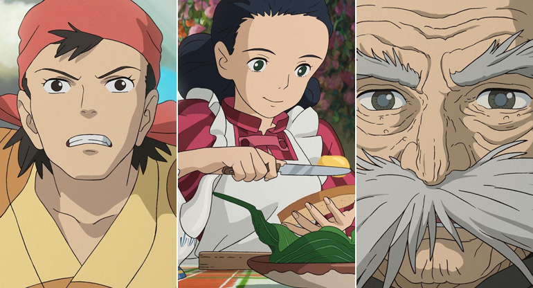 Dettagli di fotogrammi da "Kimi-tachi wa dō ikiru ka" di Hayao Miyazaki.