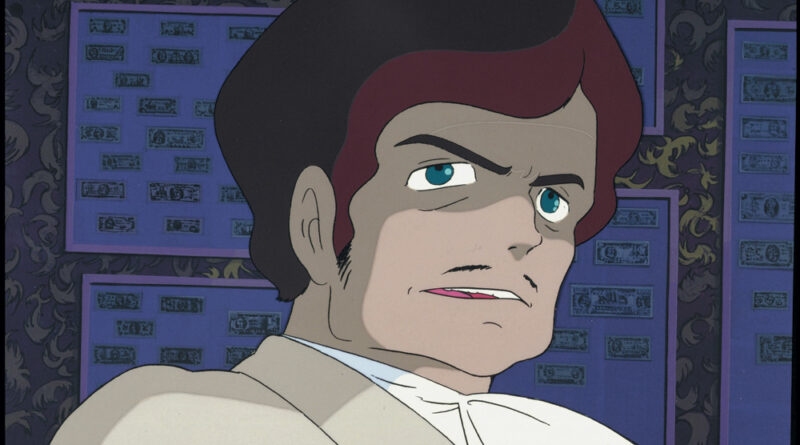 Scannerizzazione di un rodovetro dal film "Lupin III – Il castello di Cagliostro" di Hayao Miyazaki.
