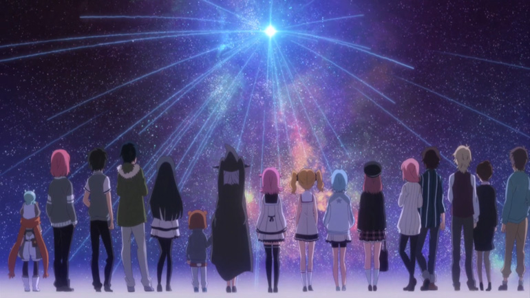 Fotogramma da "Wish Upon the Pleiades" di Shōji Saeki.